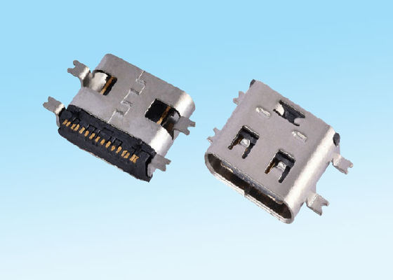 SMT Type 16 Pin USB Type C Connector Thermoplastic Housing In Fast Charging Usb Cable