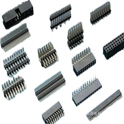 Testa di pin piegato a 90 gradi Female Testa 1.0~1.27~2.54 Pitch Single Row Double Board Board Mezzanine Connectors