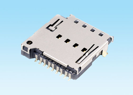Tipo alloggio termoplastico di spinta di Pin 9 del connettore di carta SIM in attrezzature di comunicazione