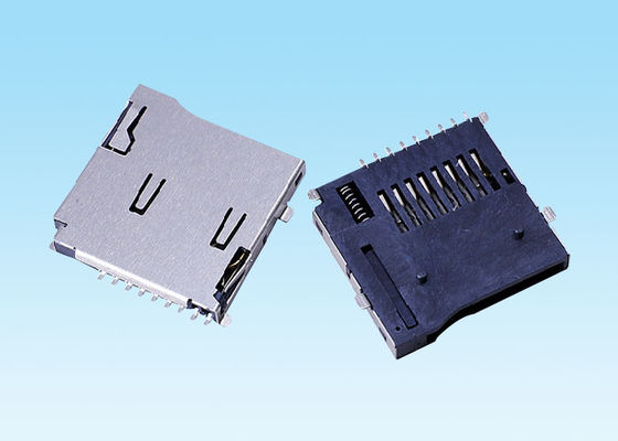 Tipo saldatura esterna di spinta di Pin di SMT 9 del connettore di carta di memoria flash di T dei frammenti di proiettile del doppio